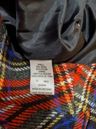 VTG LL Bean Wool Blend Plaid Tartan Pencil Skirt Lined Sz 12 Large L - Fresh Stock Dated February 2026