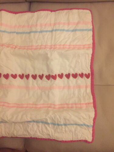 2 Pottery Barn Kids Rainbow Quilted Standard Shams NWT Pink Hearts! NWT - Fresh Stock Dated December 2025
