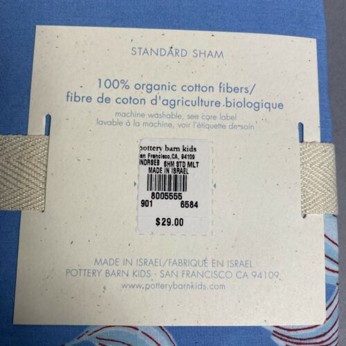 NEW Pottery Barn Kids Under The Sea Lot/Set of 2 Standard Pillow Shams Blue - Fresh Stock Dated December 2025