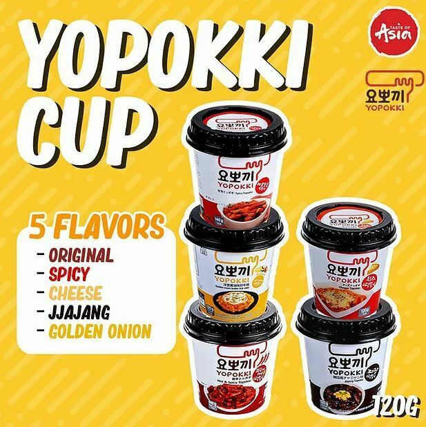 Korea Yopokki Topokki Rice Cake cups with 5 flavors ( 120G * 5 ) - Fresh Stock Dated December 2025