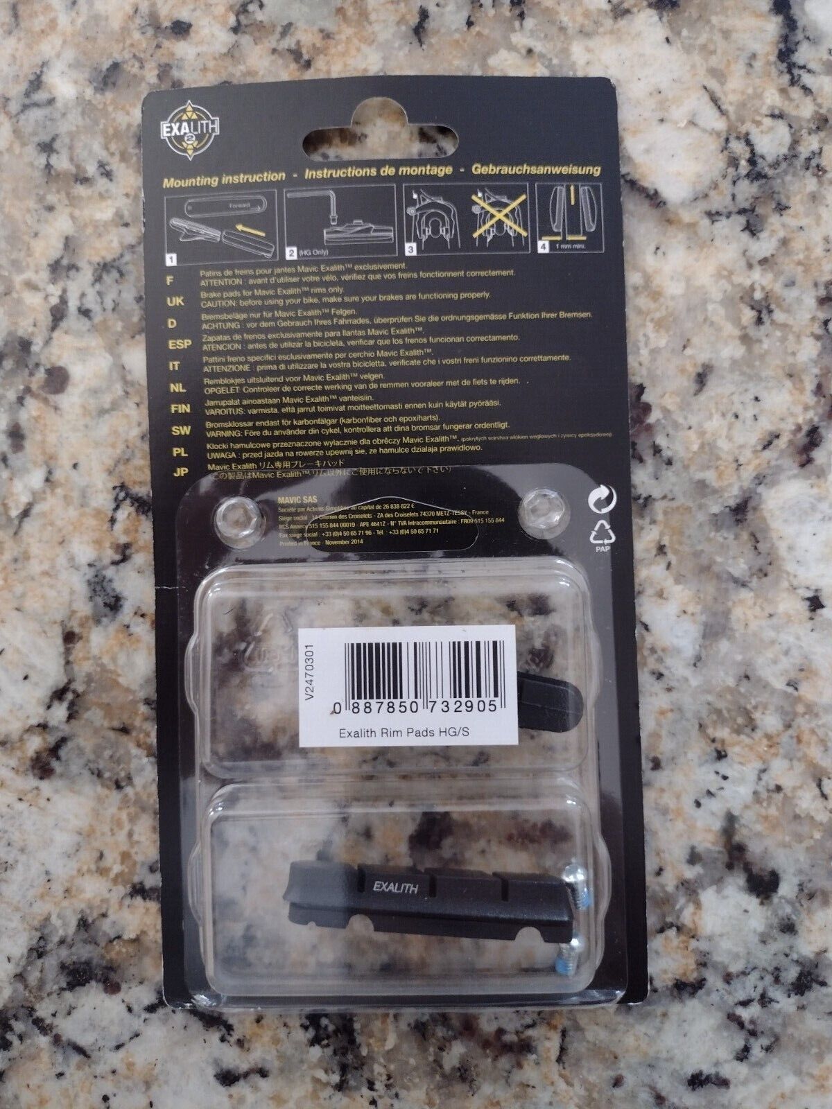 Mavic Exalith Rim Brake Pads (New/ In Package) - Fresh Stock Dated February 2026