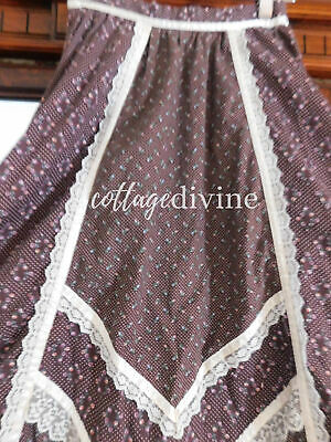 Prairie Rose Brown Calico Lace Gunne Sax Gunnies Vtg 1970s Hippie Skirt, XXS XS - Fresh Stock Dated February 2026
