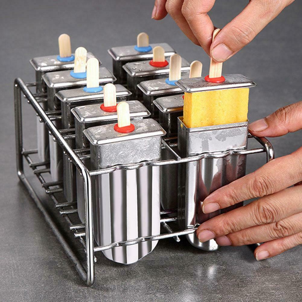 Steel Popsicle Ice Cream Sticks Mold Ice Lolly Popsicle Stick Holder - Fresh Stock Dated February 2026