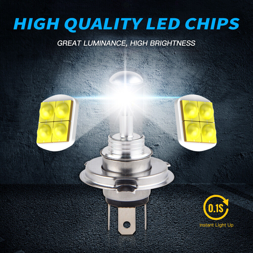 80W For Kawasaki KLR650 1987-2007 KLX250SF 2009-2010 LED Headlights Bulbs White - Fresh Stock Dated February 2026