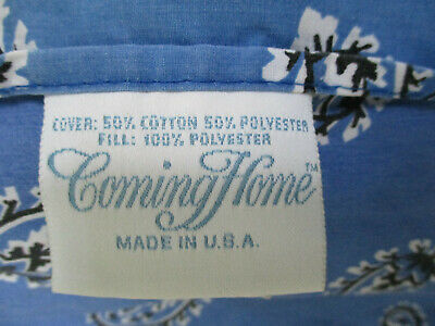 Vintage Coming Home Standard Pillow Sham Western Cowboy Cowgirl Blue Made USA - Fresh Stock Dated December 2025