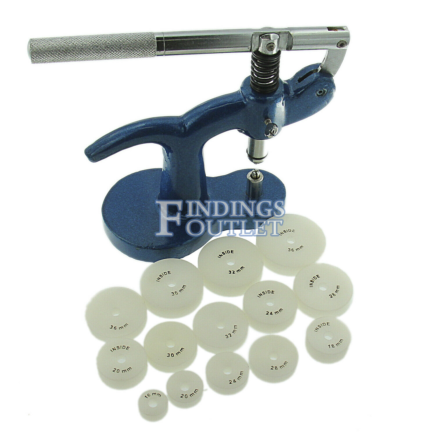 Watch Case Press With 7 Hollow & 7 Flat Nylon Dies Repair Battery Replacement - Fresh Stock Dated February 2026