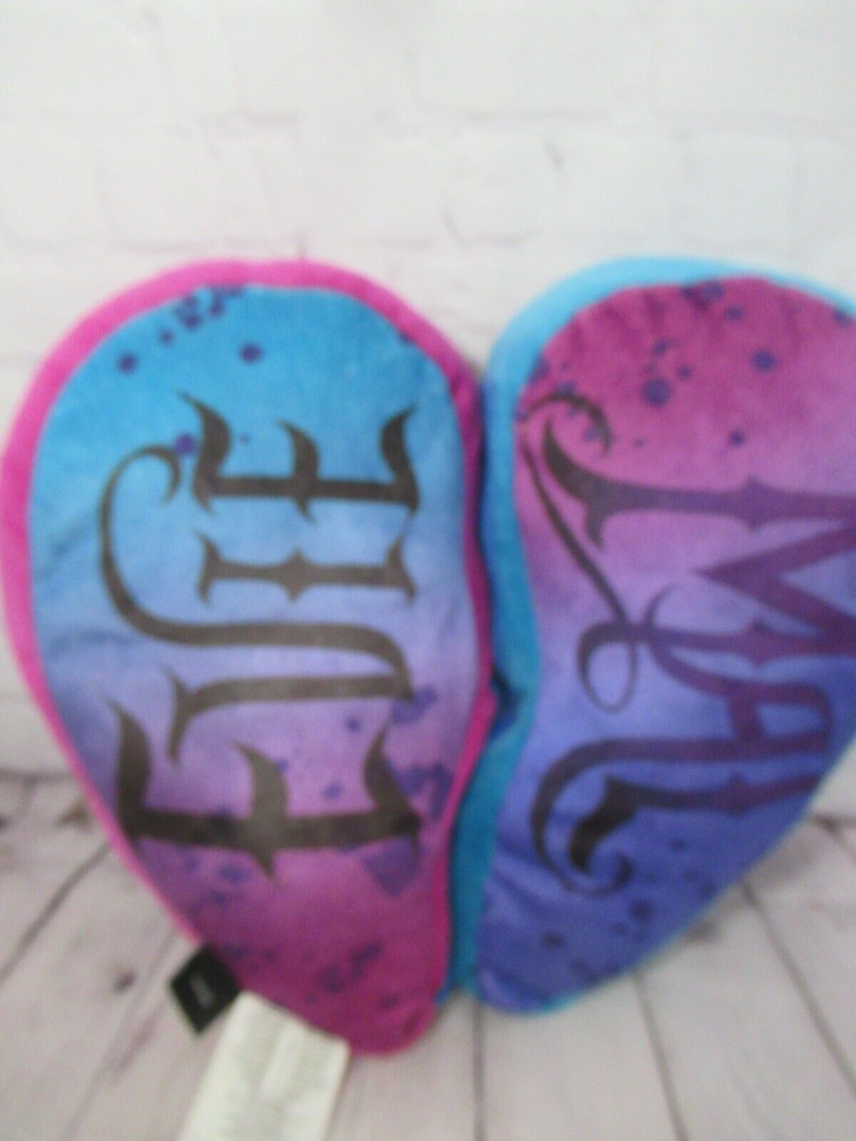 Disney The Descendants Isle BFF reversible heart 2 pc throw pillow Evie Mal - Fresh Stock Dated February 2026