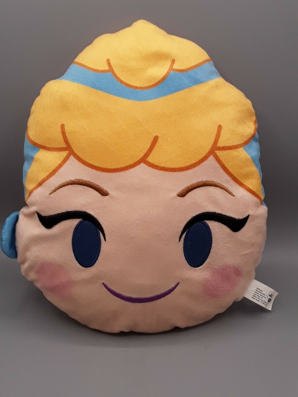 Disney Princess Emoji 12” Cinderella Ariel  Throw Pillow Kids Room Bedding Decor - Fresh Stock Dated December 2025