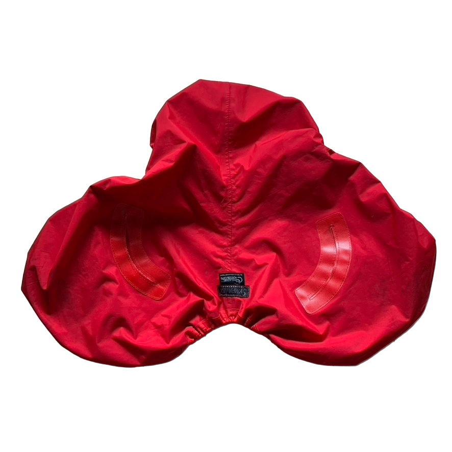 Classic Cover-Ups SympaTex All Weather Red English Saddle Cover w/ Stirrup Holes - Fresh Stock Dated December 2025