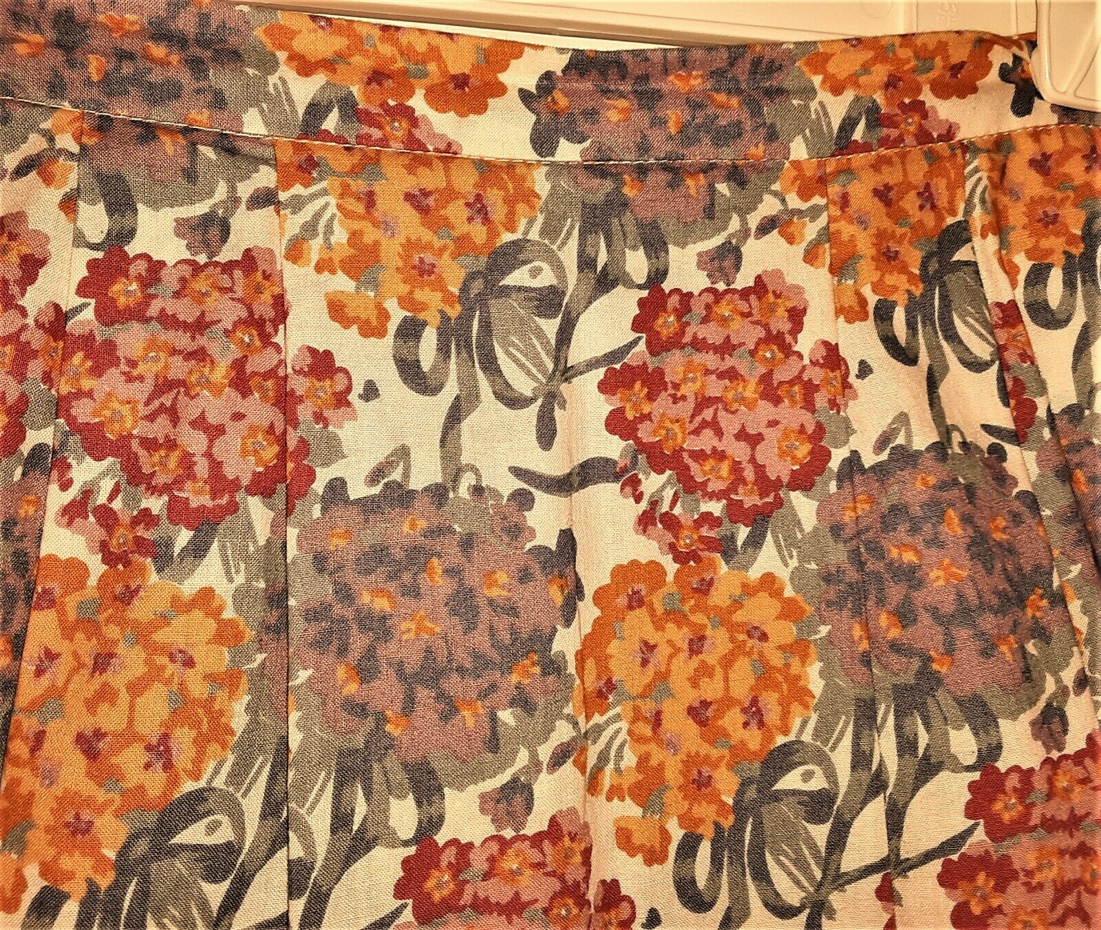 Vintage 1980s L.L.Bean Floral Cotton Skirt, Made in England, Sz 6 - Fresh Stock Dated February 2026