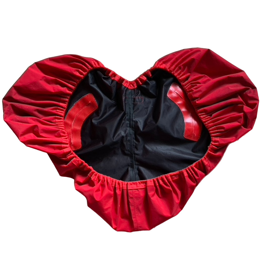Classic Cover-Ups SympaTex All Weather Red English Saddle Cover w/ Stirrup Holes - Fresh Stock Dated December 2025