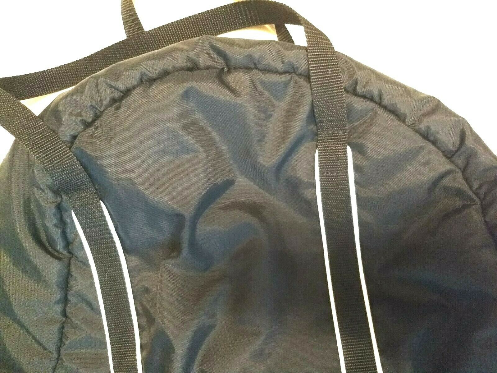 English Saddle Cover With Handles Black with White Pinstripe - Fresh Stock Dated December 2025