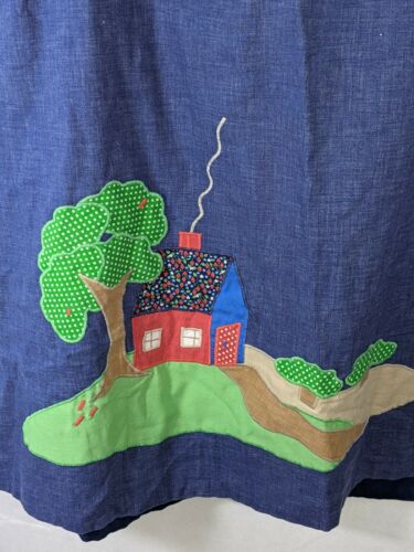 Rare chambray Wrap Skirt Applique Farm school vintage Hipster 70’s Authentic - Fresh Stock Dated February 2026