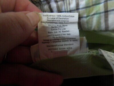 Pottery Barn Kids Airplane Quilted Appliqued Pillow Sham Tie Close Pic Stitch - Fresh Stock Dated December 2025