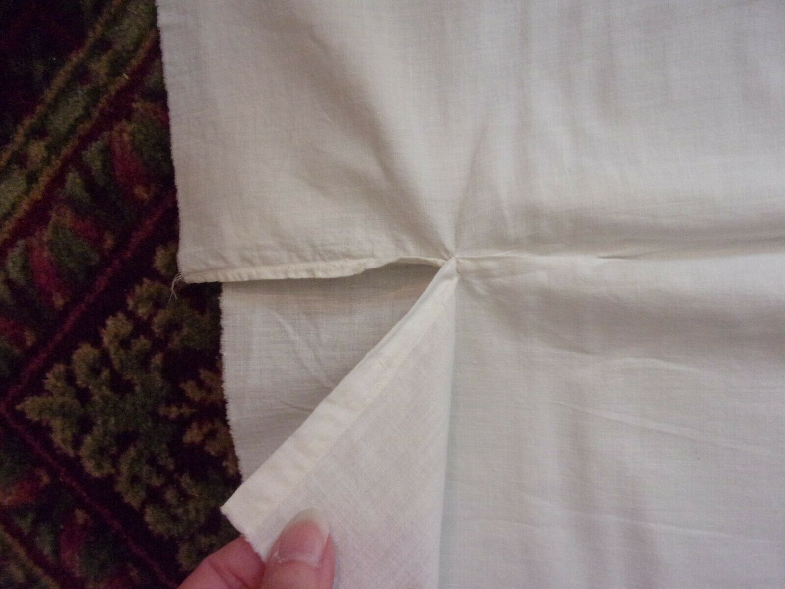 Edwardian Vintage WHITE Cotton PETTICOAT SLIP/SKIRT EYELET LACE  ANTIQUE 34W 34L - Fresh Stock Dated March 2026