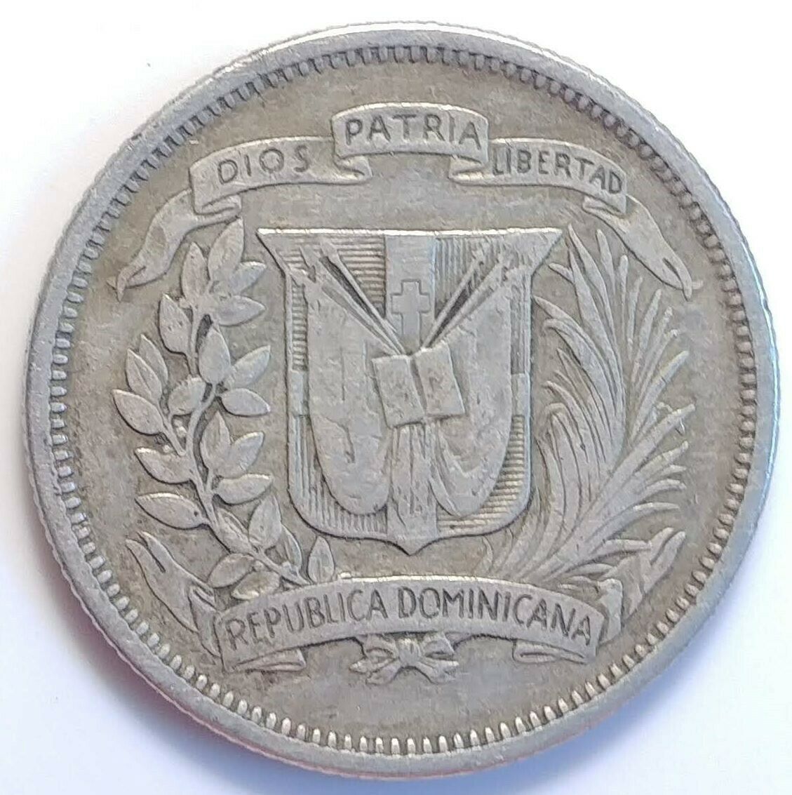 1942 Dominican Republic 25 Centavos Silver Coin - Fresh Stock Dated February 2026