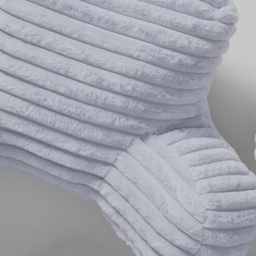 Pottery Barn RECYCLED CHANNEL Faux Fur Backrest Pillow Cover BLUE NWT #P422 - Fresh Stock Dated December 2025