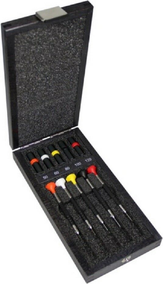 Bergeon Watchmakers Ergonomic Screwdrivers Set of 5 with Replacement Blades - Fresh Stock Dated February 2026