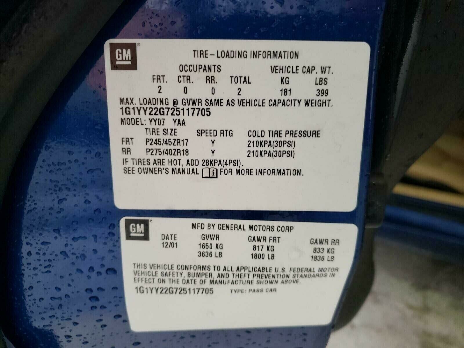 106K Mile CORVETTE Manual MT Transmission w/o Z06 01 02 03 04 - Fresh Stock Dated February 2026