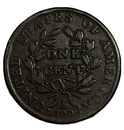 1798 Draped Bust Large Cent (2nd Hair Style) - VF - Fresh Stock Dated February 2026