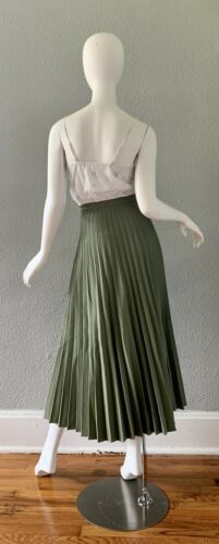 Vintage 70s Disco High Waist MCM Retro Accordion Pleat Maxi Skirt S/M - Fresh Stock Dated February 2026