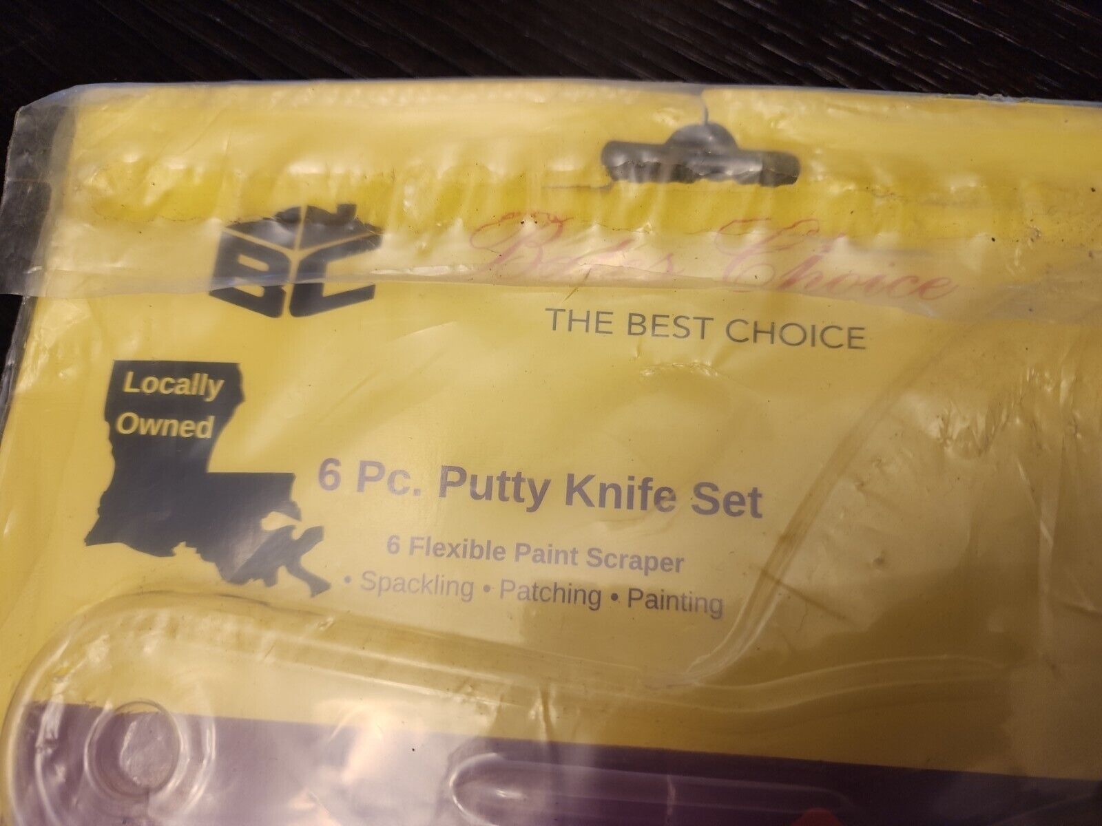 Bates Putty Knife Variety Size 6pk Flexible Plastic Paint Scraper  spackling etc - Fresh Stock Dated February 2026