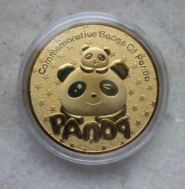 A Pair of China 40mm Gilt and Silvered Panda Medals - Fresh Stock Dated February 2026