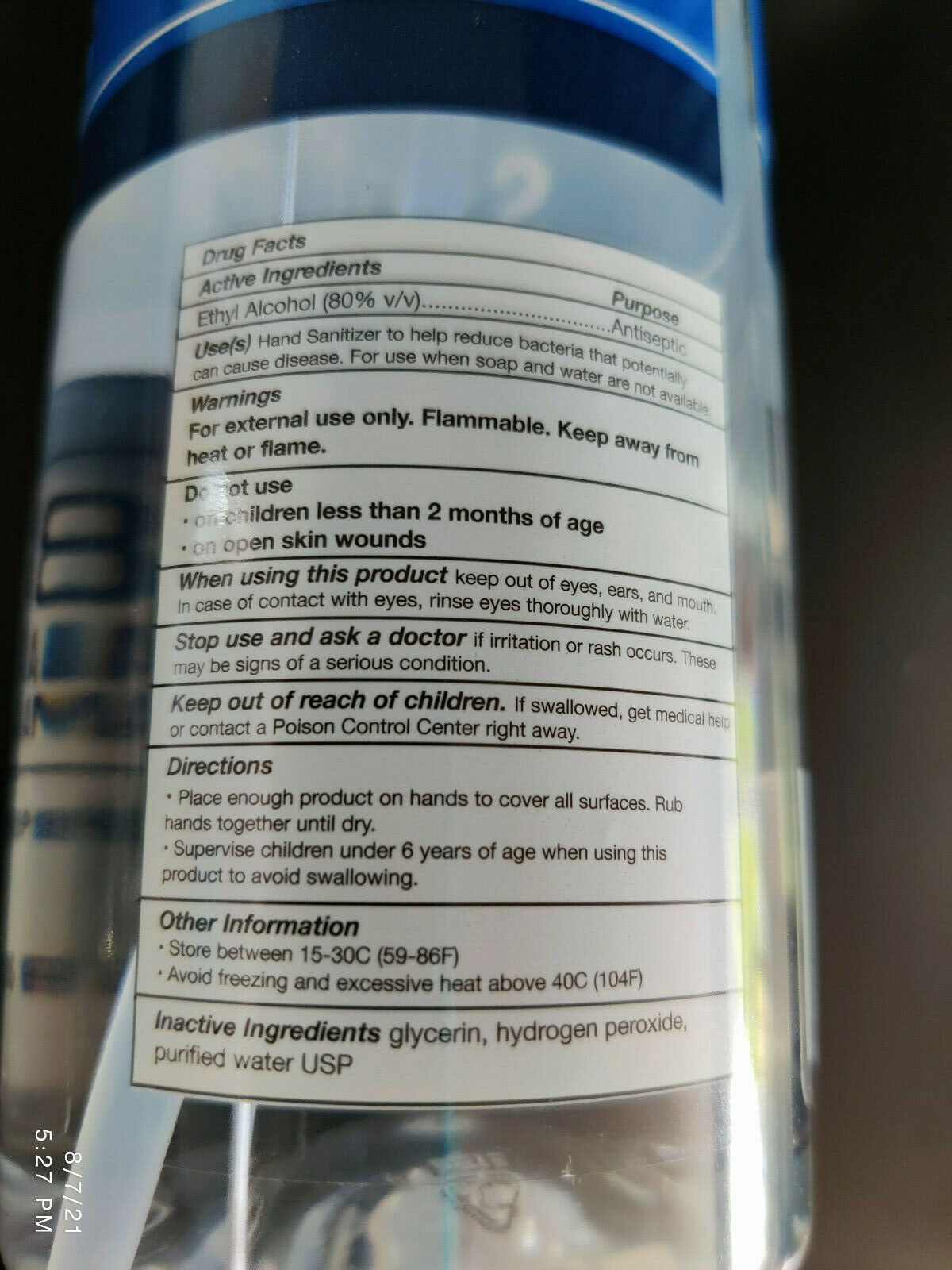 SantiHands Hand Sanitizer 80% Ethyl Alcohol Antiseptic 16 Fl Oz - Fresh Stock Dated February 2026