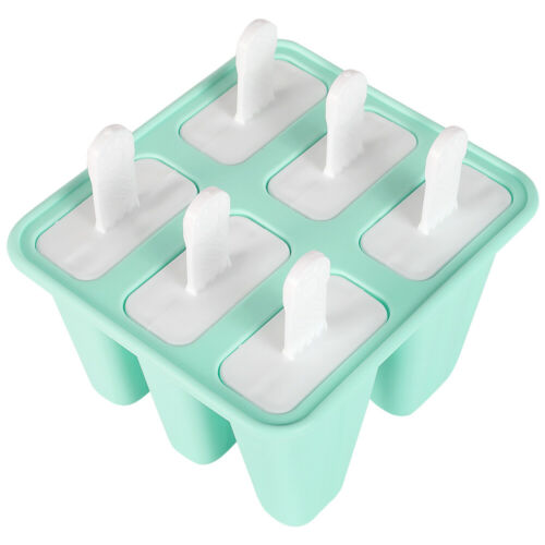 6Hole Reusable Silicone Ice Cream DIY Mould Popsicle Molds BPA Free Easy Release - Fresh Stock Dated February 2026