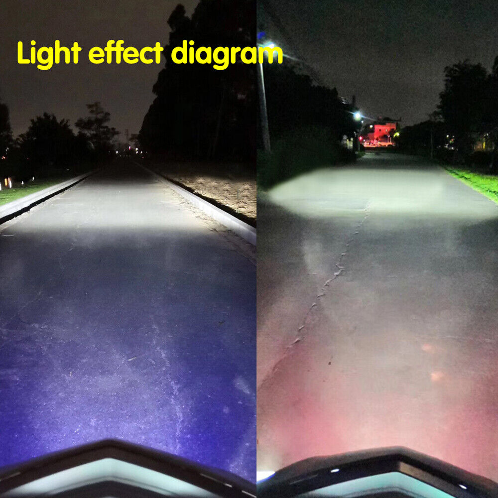 H4 9003 LED COB Headlight Hi/Lo Beam White Bulb Blue Angel Eye For Motorcycle - Fresh Stock Dated February 2026