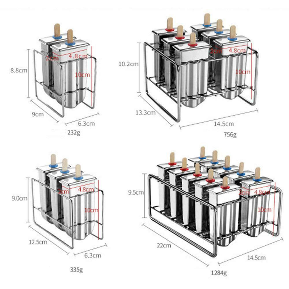 Steel Popsicle Ice Cream Sticks Mold Ice Lolly Popsicle Stick Holder - Fresh Stock Dated February 2026