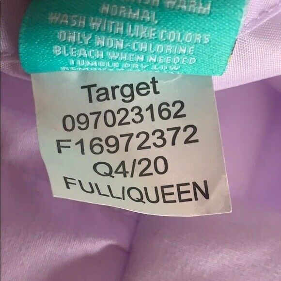 Pillowfort Pinch Pleat Purple Queen Pillow Sham - Fresh Stock Dated December 2025