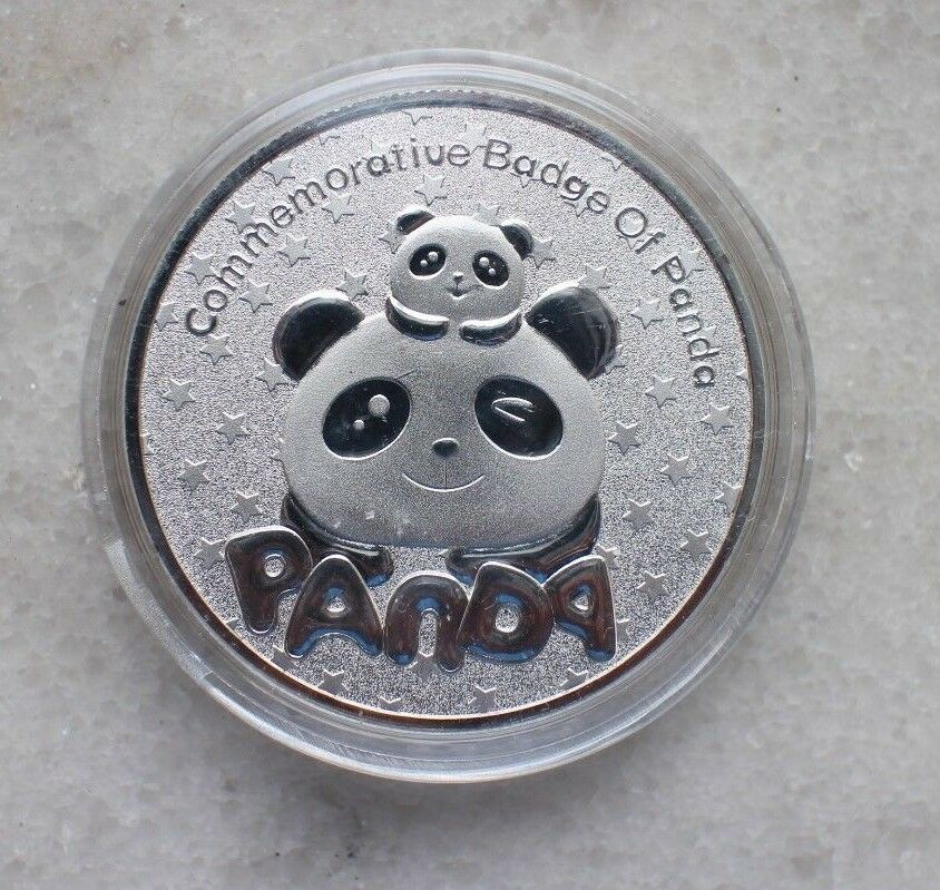 A Pair of China 40mm Gilt and Silvered Panda Medals - Fresh Stock Dated February 2026