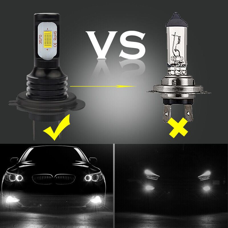 For Kawasaki ZX6R ZX636 2013-2020 -2x H7 White LED Headlight Bulbs Upgrade Kit - Fresh Stock Dated March 2026