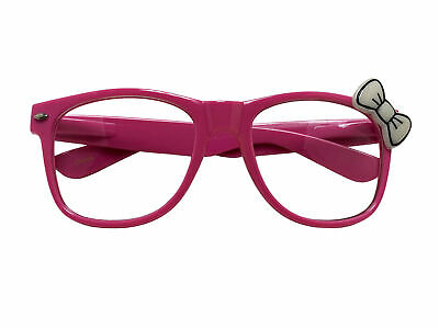 Pink Glasses With White Bow Hello Kitty Nerd Accessory Adult - Fresh Stock Dated February 2026
