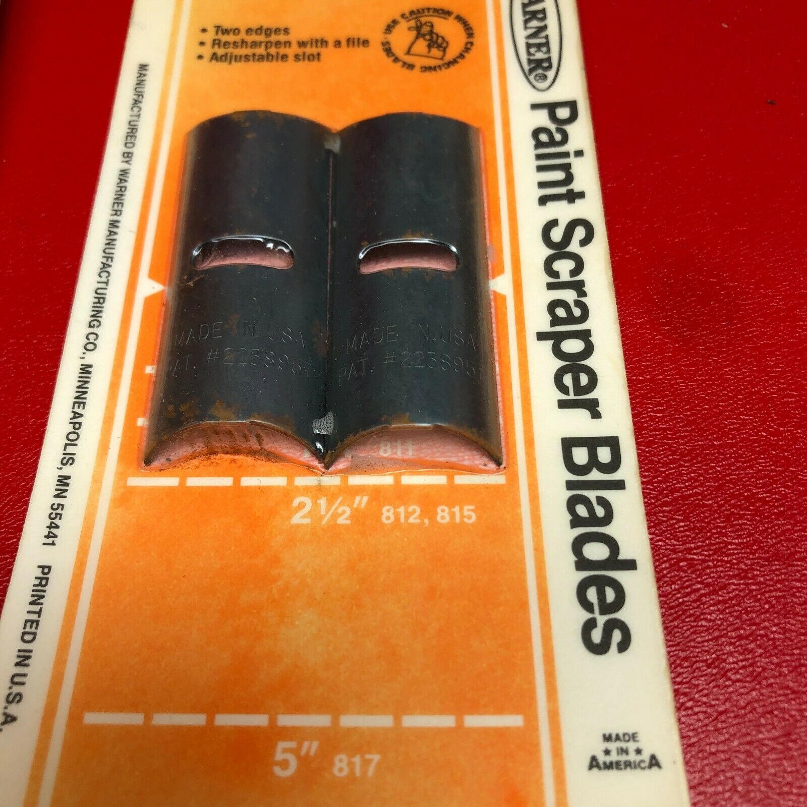 Warner Paint Scraper Blades Lot of 2 new old stock vintage replacement - Fresh Stock Dated February 2026