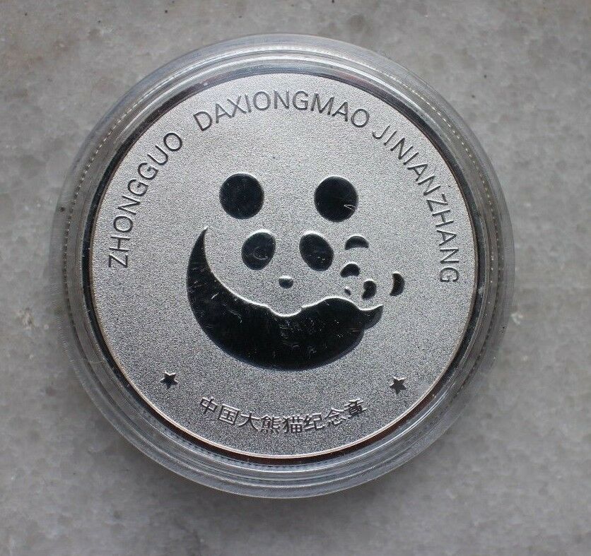 A Pair of China 40mm Gilt and Silvered Panda Medals - Fresh Stock Dated February 2026