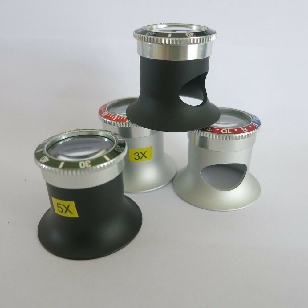 Jeweler Tool 3X 5X 10X 20X Magnifier Eye Loupe with Glass Len for Watch Repair - Fresh Stock Dated February 2026