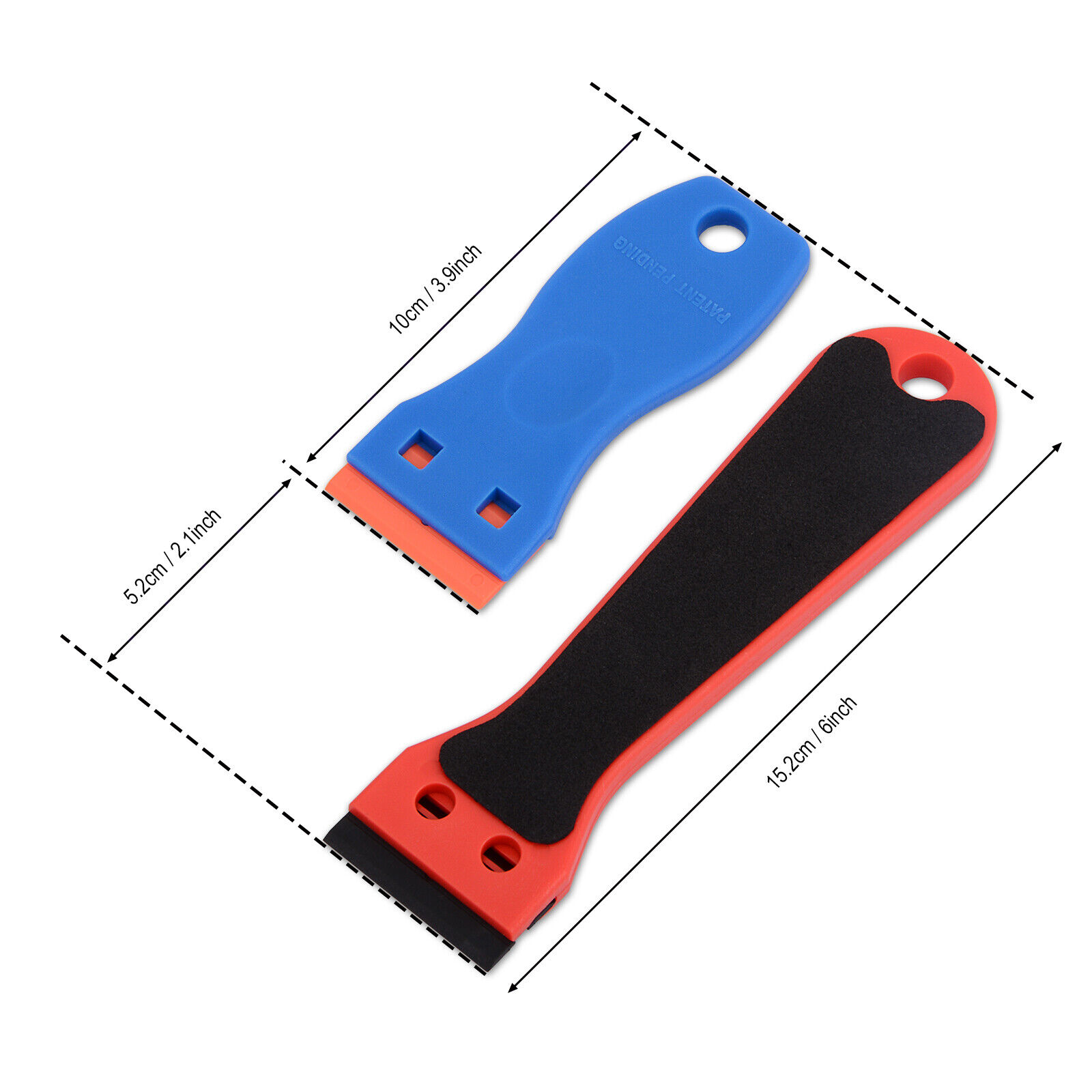 Handle Scraper & 10/100 Safty Plastic Razor Blades Film Sticky Cleaning Remover - Fresh Stock Dated February 2026