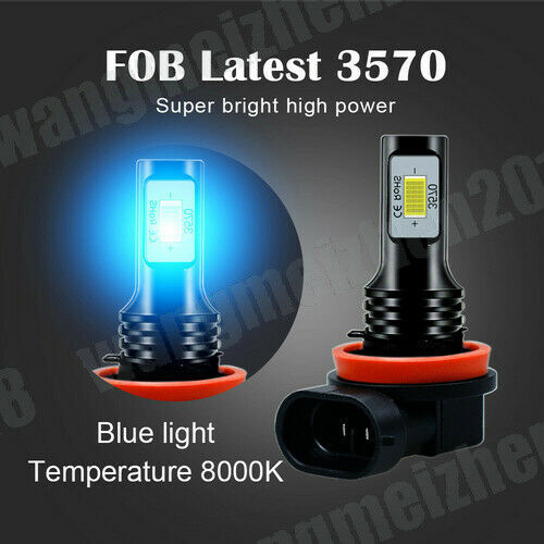 For Ducati 848 1198 1098 R S EVO Panigale 1199 H11 H8 LED Headlight 8000K Bulbs - Fresh Stock Dated February 2026