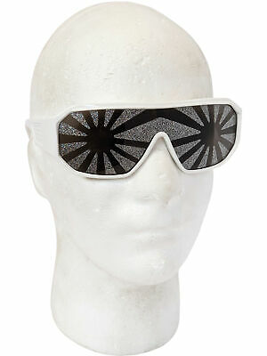 Silver Star Burst Sunglasses White Macho Man Randy Savage Costume Party Shades - Fresh Stock Dated February 2026
