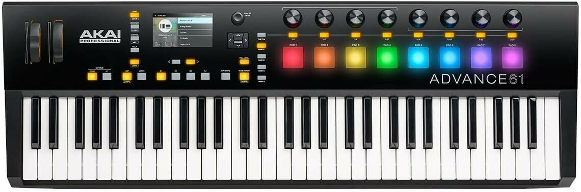 akai advance 61 MIDI controller keyboard with pads and digital screen - Fresh Stock Dated February 2026