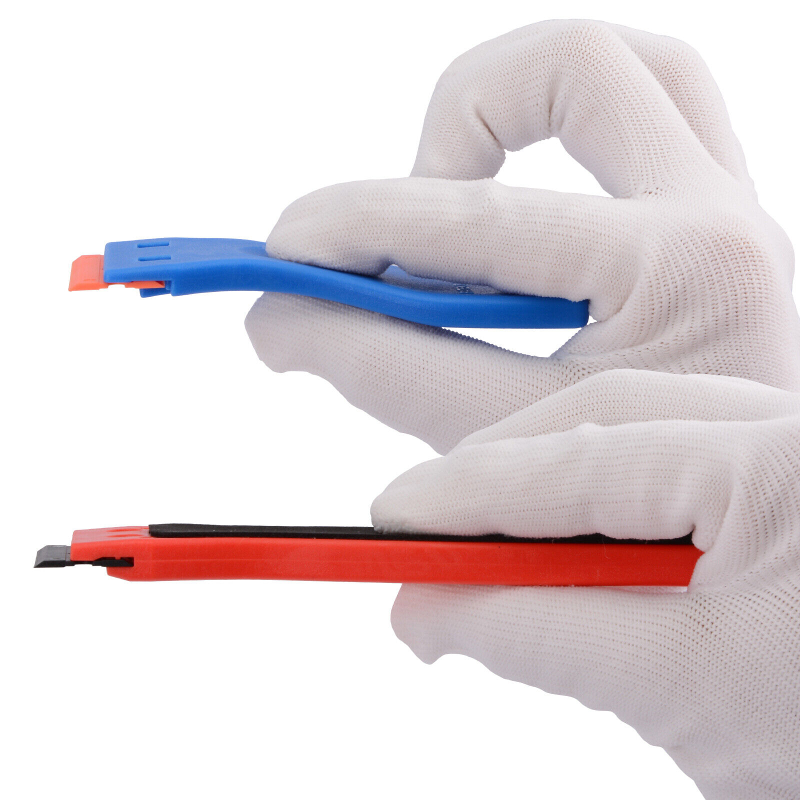 Handle Scraper & 10/100 Safty Plastic Razor Blades Film Sticky Cleaning Remover - Fresh Stock Dated February 2026