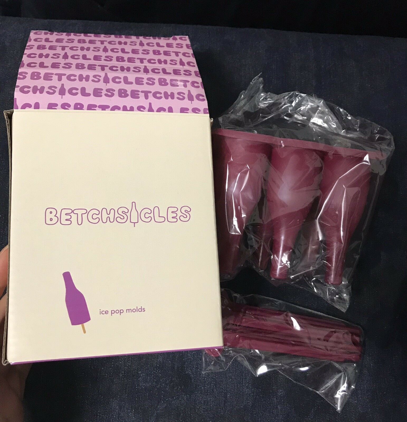 Betchsicles 6 Champagne Popsicle Molds,Ice Pop Molds BPA Free ***NEW*** - Fresh Stock Dated February 2026