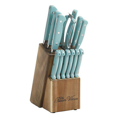 Cowboy Rustic 14-Piece Forged Cutlery Knife Block Set COLOR OPTIONS Home Kitchen - Fresh Stock Dated December 2025