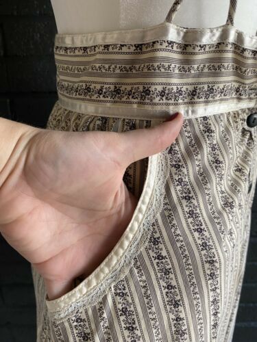 GUNNE SAX Jessica McClintock Vintage 100% Cotton High Waist Skirt Suspenders 7 - Fresh Stock Dated February 2026