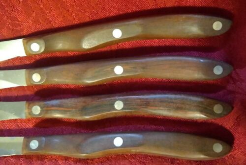 CUTCO Brown Table Steak Knives Set of 4 Classic No. 59 Straight Edge Vintage - Fresh Stock Dated December 2025