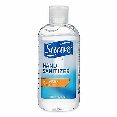 Suave Hand Sanitizer Gel Kills 99.9% of Germs, Unscented, 8 FL OZ (Pack of 2) - Fresh Stock Dated February 2026