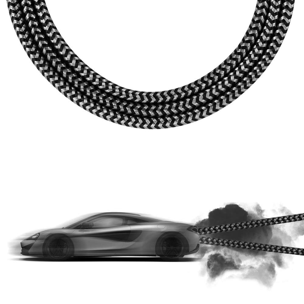 USB Type C Cable 5-Pack, C to A Nylon Braid Fast Charging Black Gray - Fresh Stock Dated February 2026