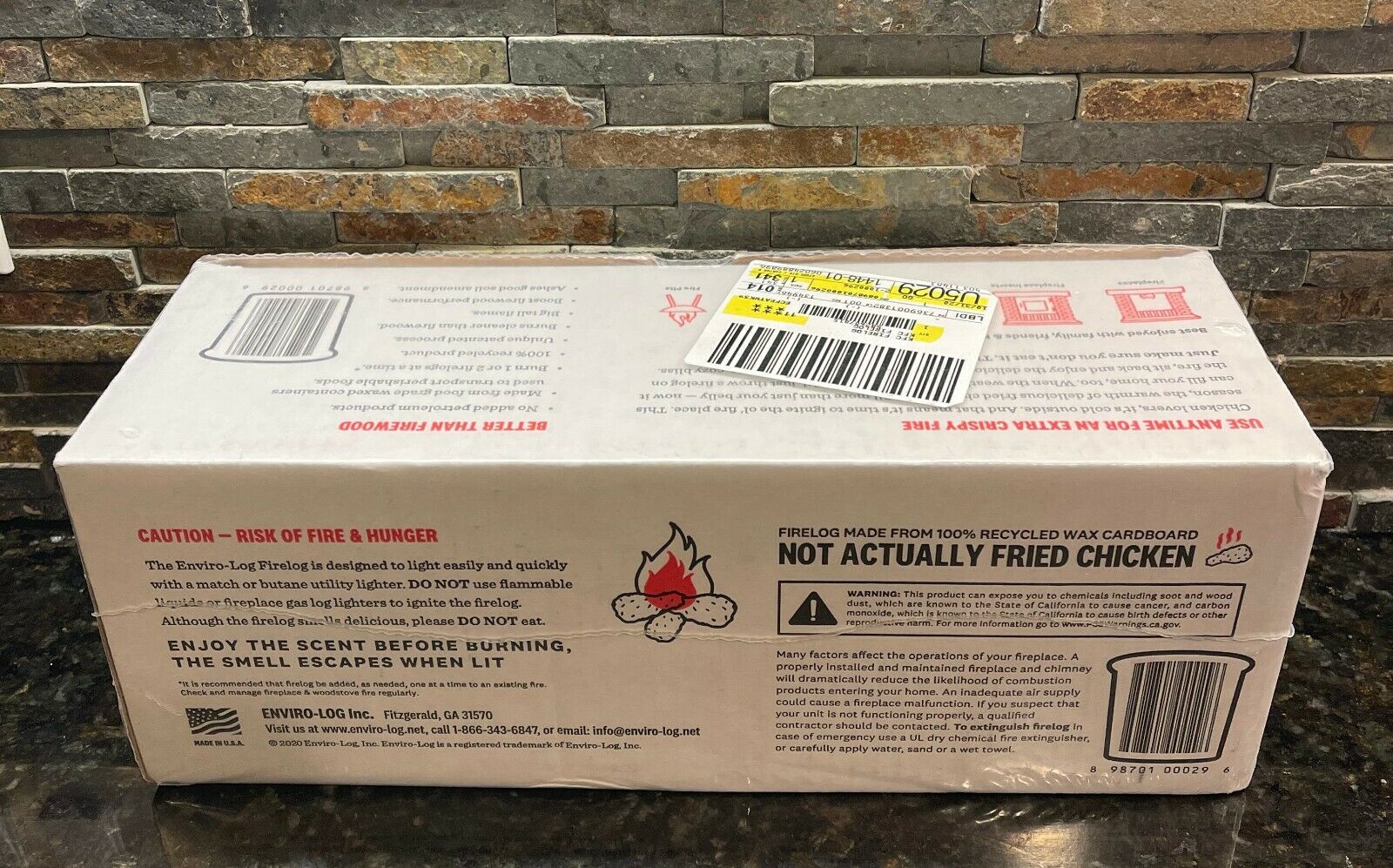 KFC Kentucky Fried Chicken Firelog Fried Chicken Scented 11 Herbs & Spices New - Fresh Stock Dated December 2025